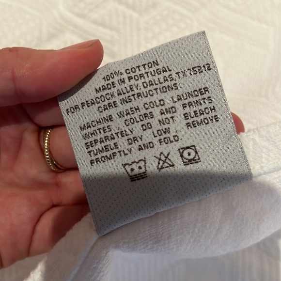 NEW Peacock Alley Standard pillow Sham set 100% cotton, made in Portugal - Picture 3 of 3